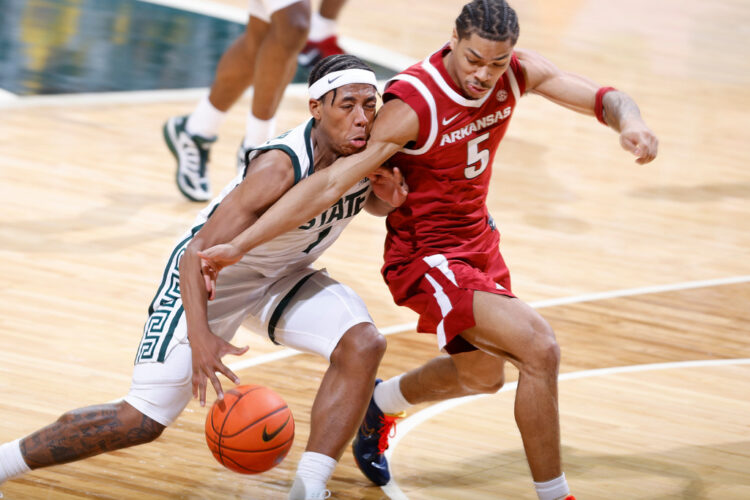 No. 22 Michigan State tops No. 14 Arkansas 69-66 in matchup of Tom Izzo, John Calipari